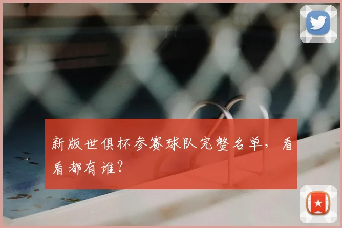 新版世俱杯参赛球队完整名单，看看都有谁？